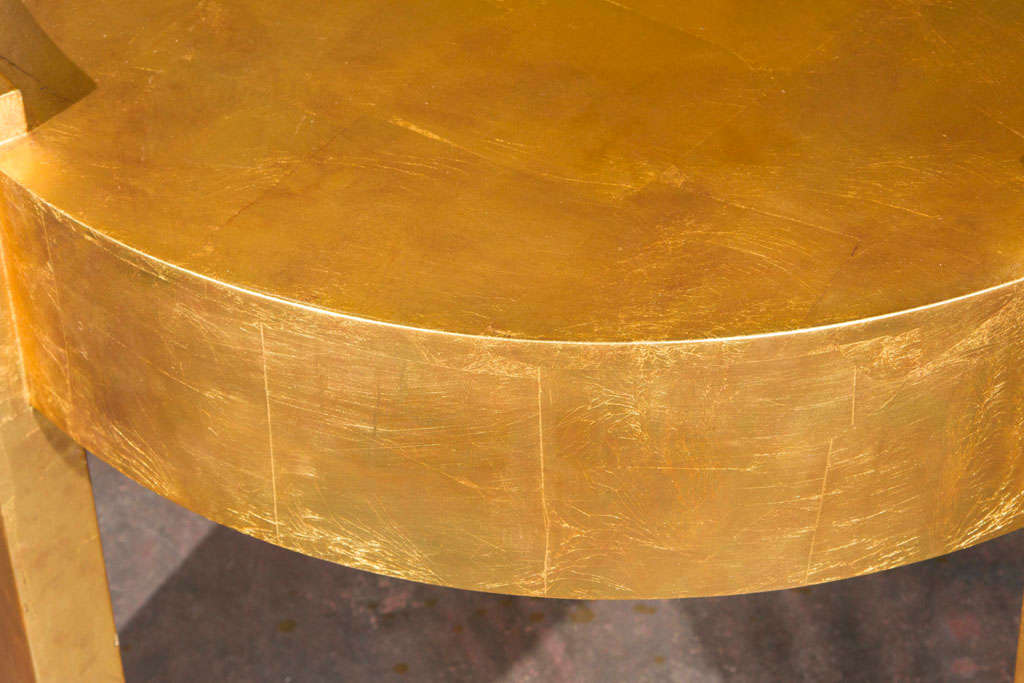 20th Century Gold Leaf Art Deco Style Table Attributed to Joseph de Coene