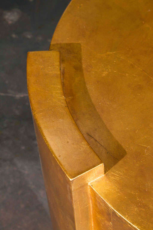 Gold Leaf Art Deco Style Table Attributed to Joseph de Coene 1