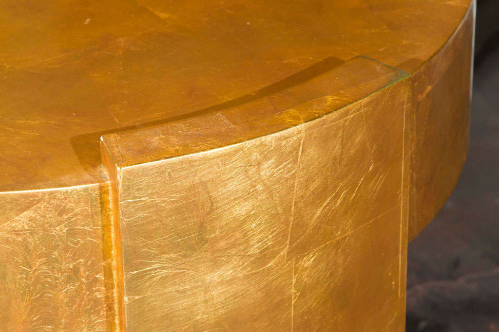 Gold Leaf Art Deco Style Table Attributed to Joseph de Coene 4