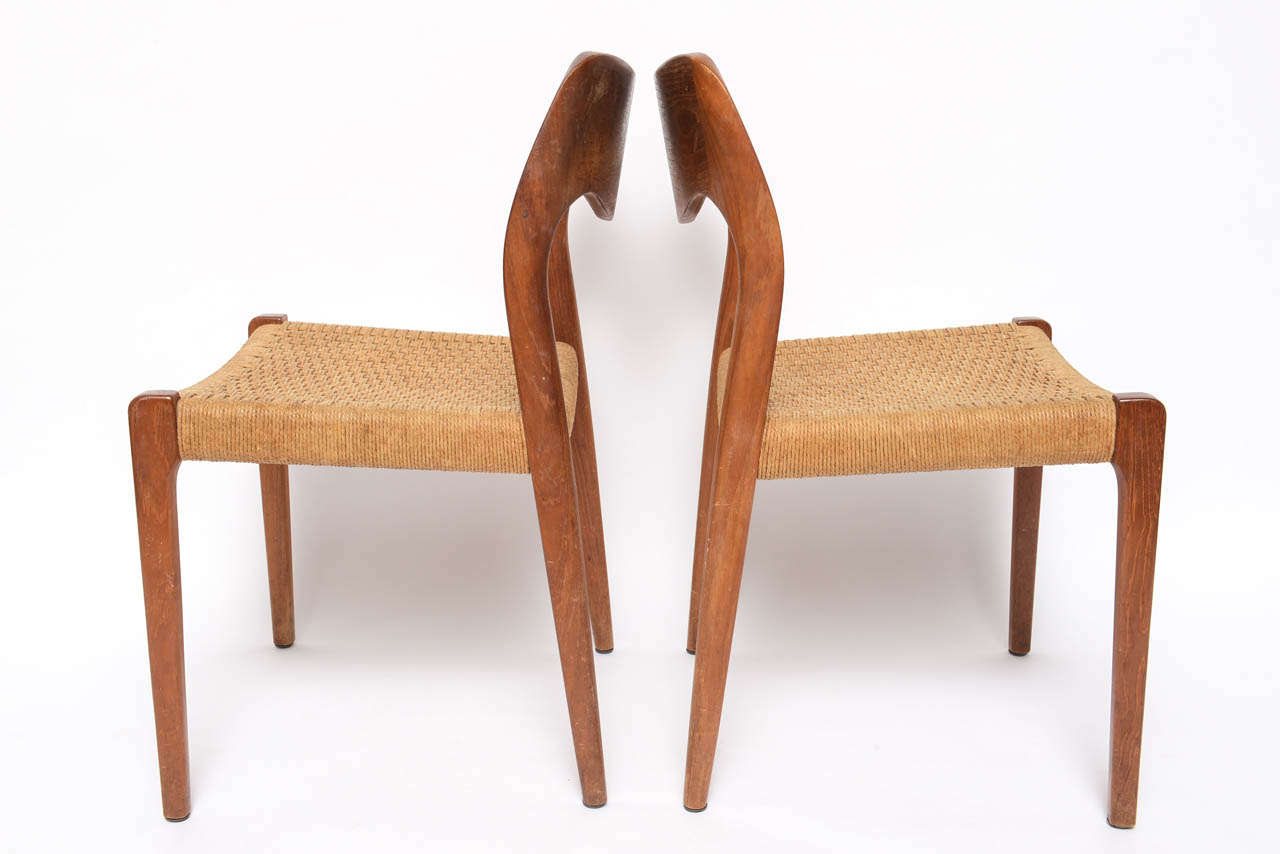 American Moeller Teak Dining Chairs, Set of Eight from the 1960s
