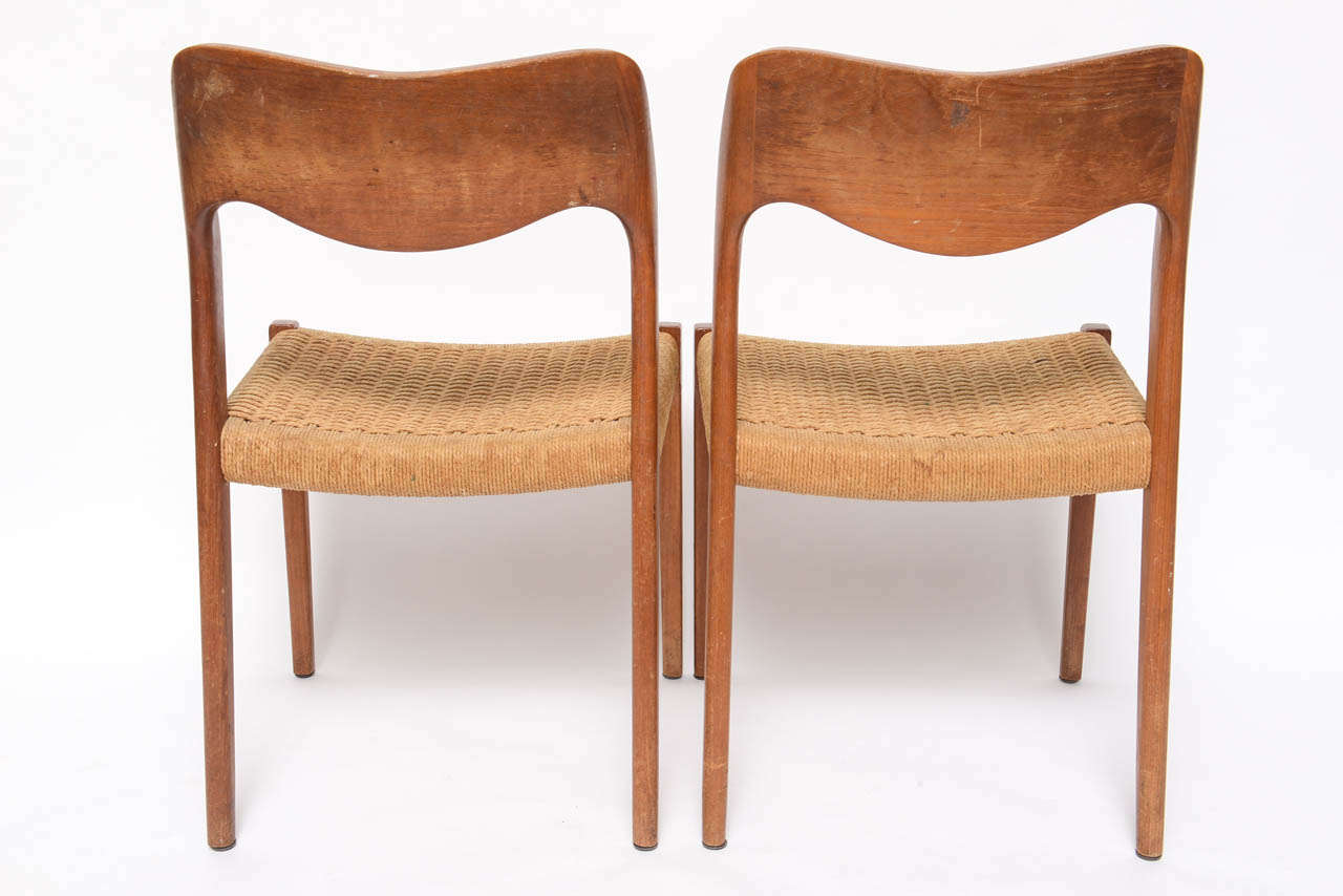 Mid-20th Century Moeller Teak Dining Chairs, Set of Eight from the 1960s