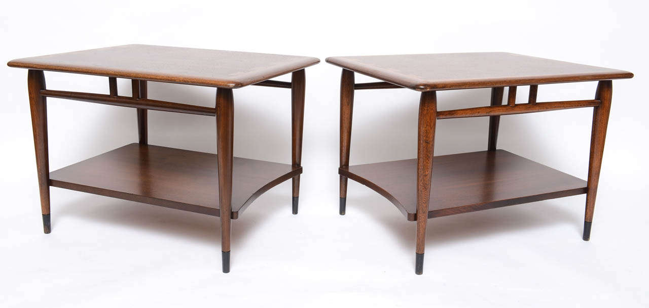 Mid-Century Modern Lane Acclaim Series Dove Tail End Tables