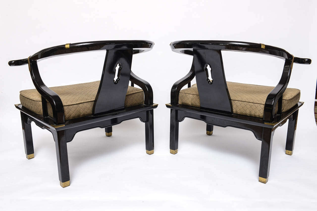 Chinese modern style pair of Chairs In Excellent Condition In Miami, FL