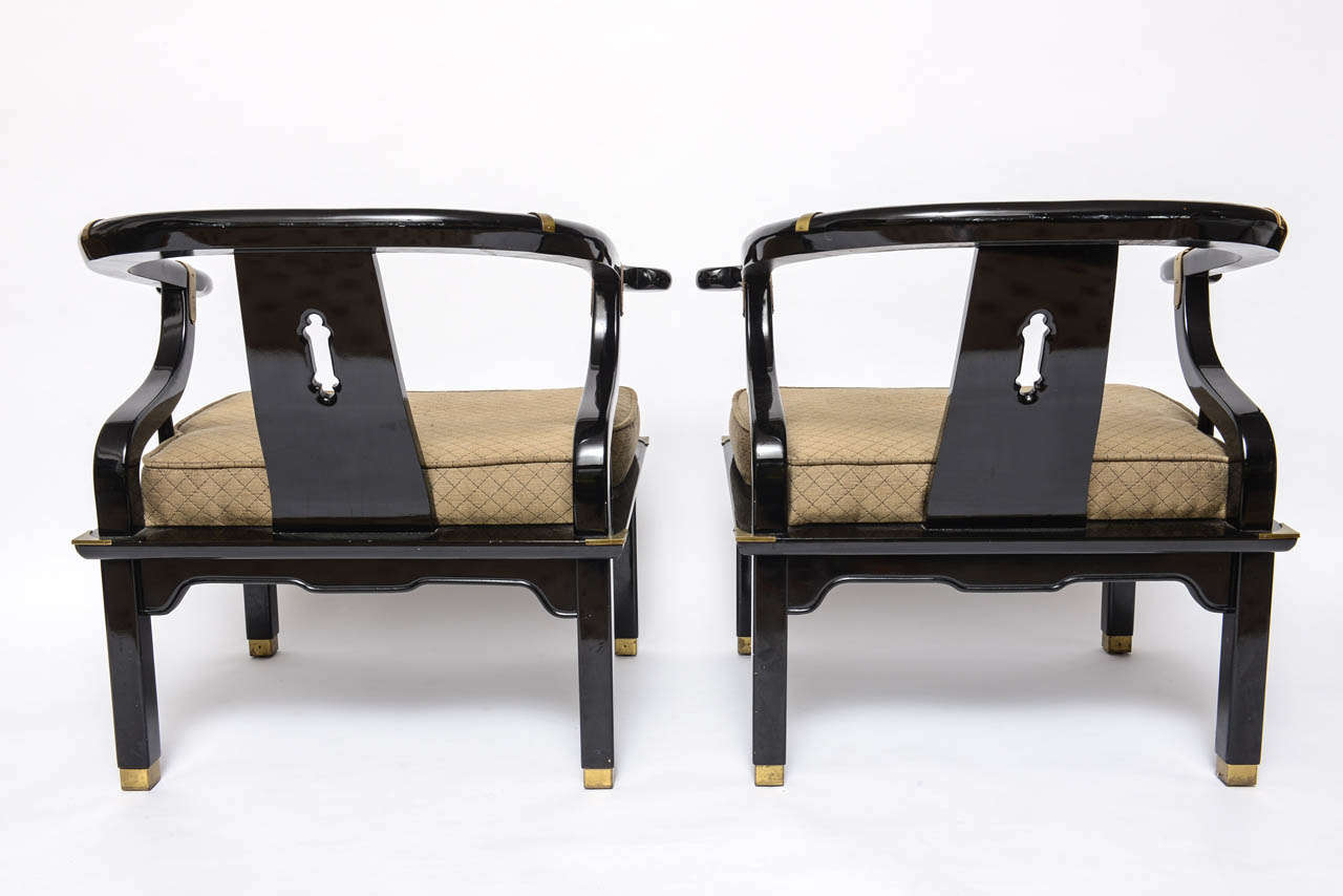 Mid-20th Century Chinese modern style pair of Chairs