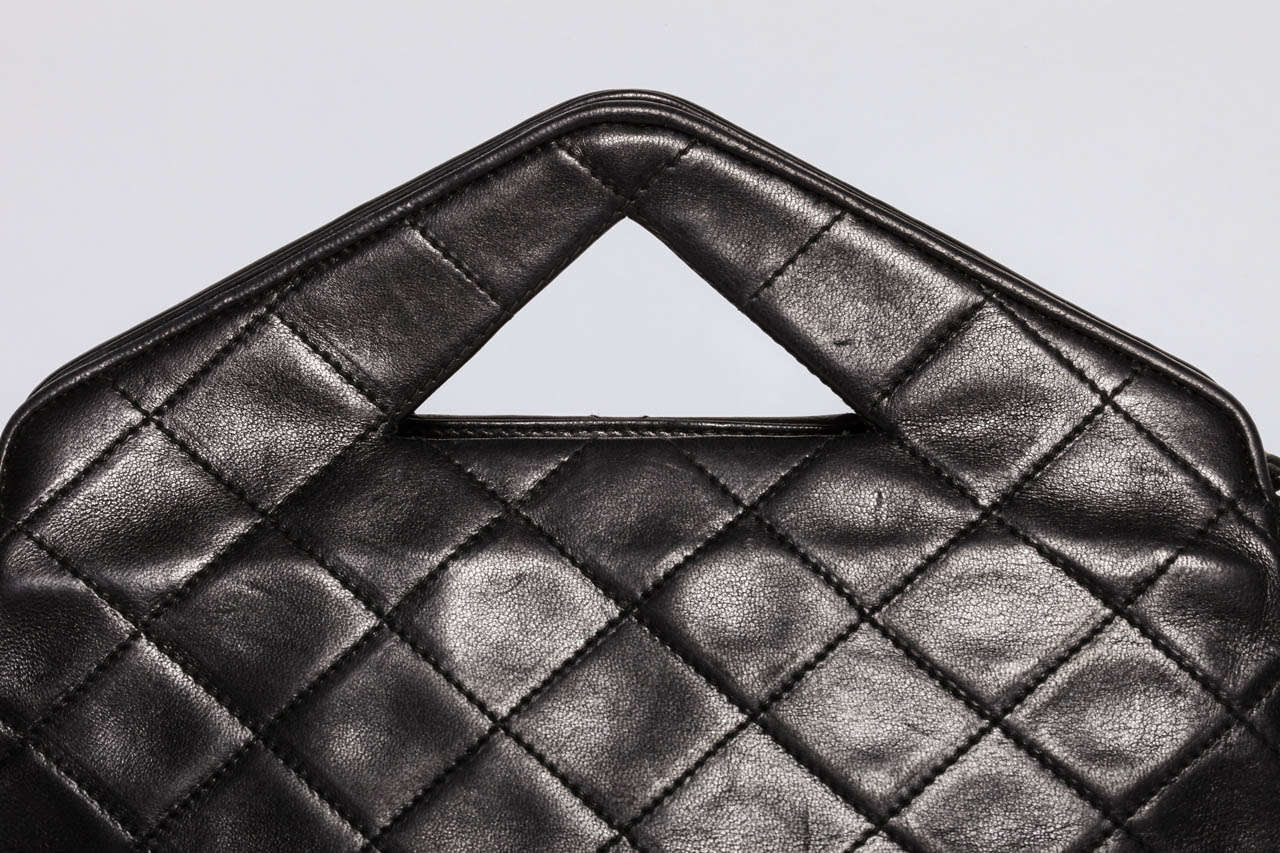 Rare Quilted Chanel Pyramid Handle Bag with Tasseled Zipper In Excellent Condition In New York, NY