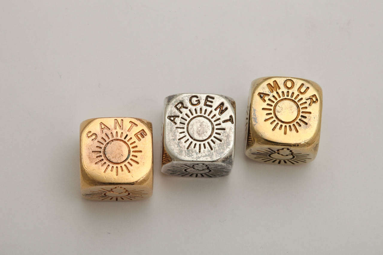 French Hermes Weather Dice for Money Health and Love