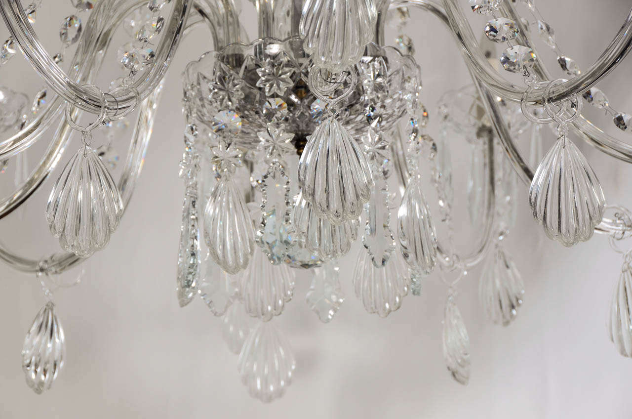 Italian Spectacular Crystal Chandelier For Sale