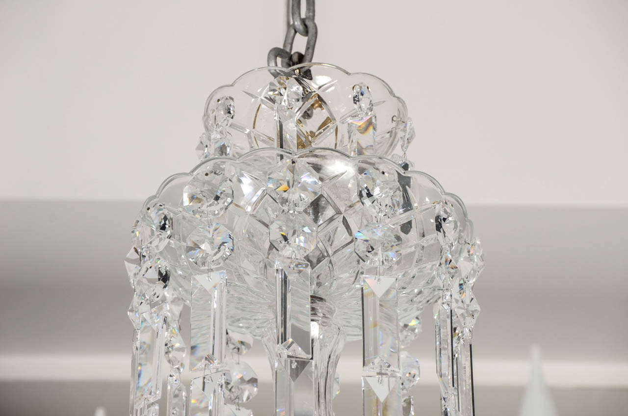Crystal Chandelier In Excellent Condition In Saint-Ouen, FR