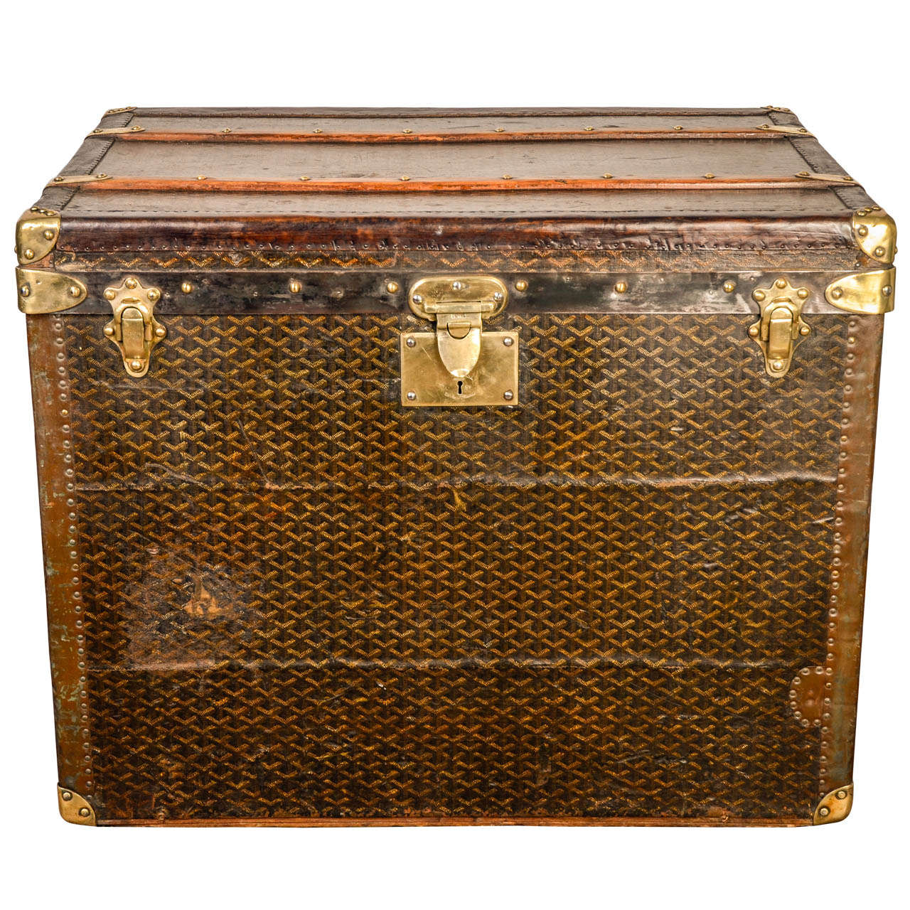 Magnificent Vintage Goyard Trunk at 1stdibs