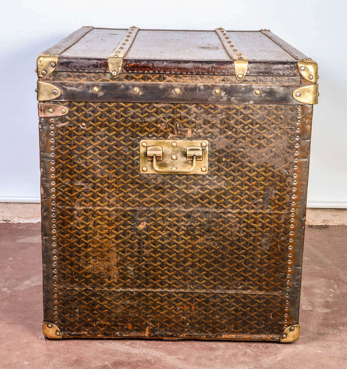 Magnificent Vintage Goyard Trunk at 1stdibs