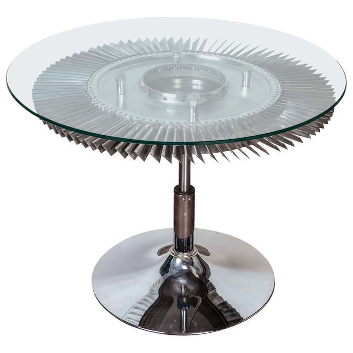 Aviation Jet Engine Turbine Fan Coffee Table at 1stDibs | jet engine ...