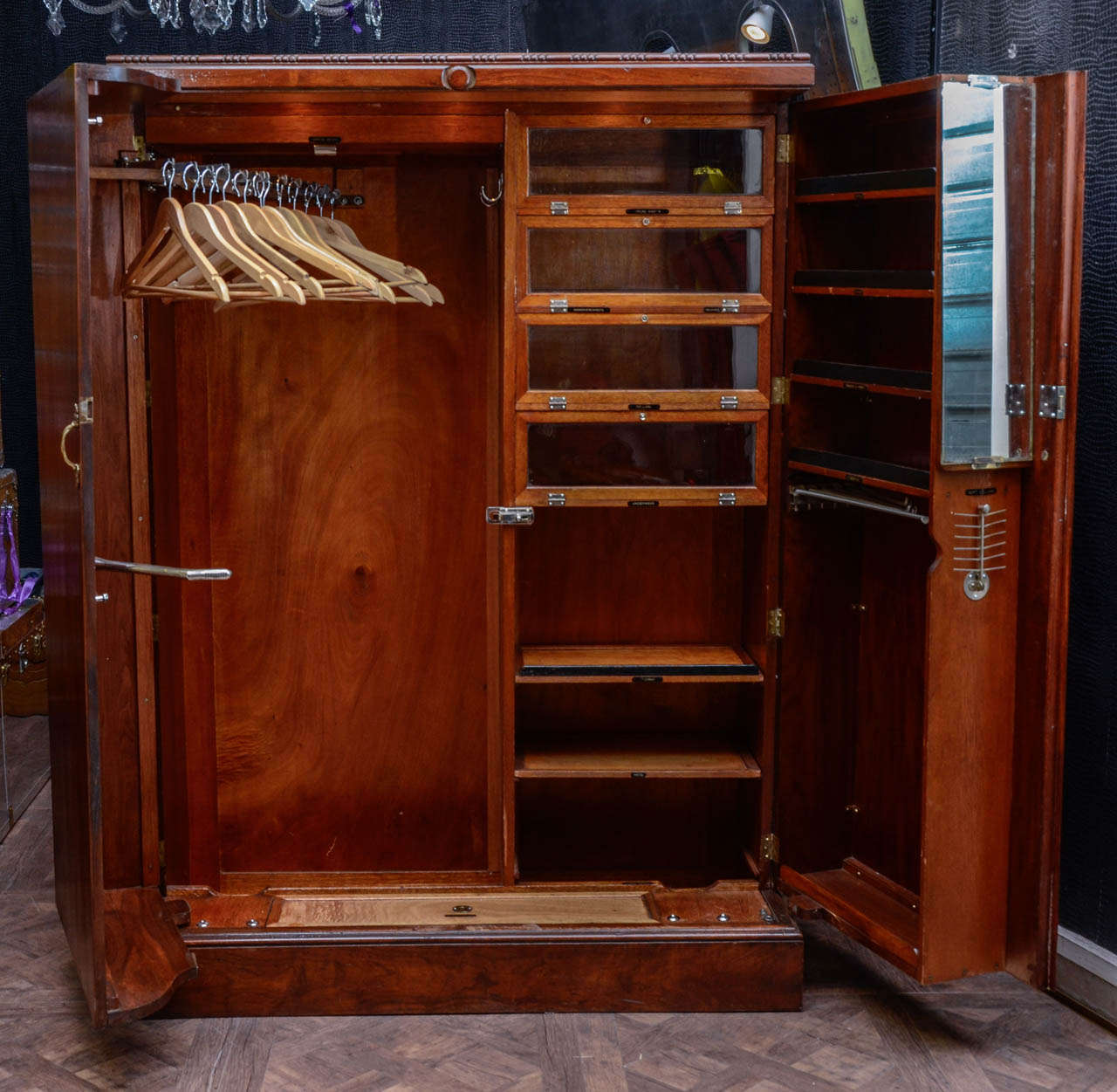 1930's Walnut Steamer Trunk at 1stDibs