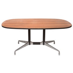 Mid-Century Modern Aluminum & Wood Eames Conference Table