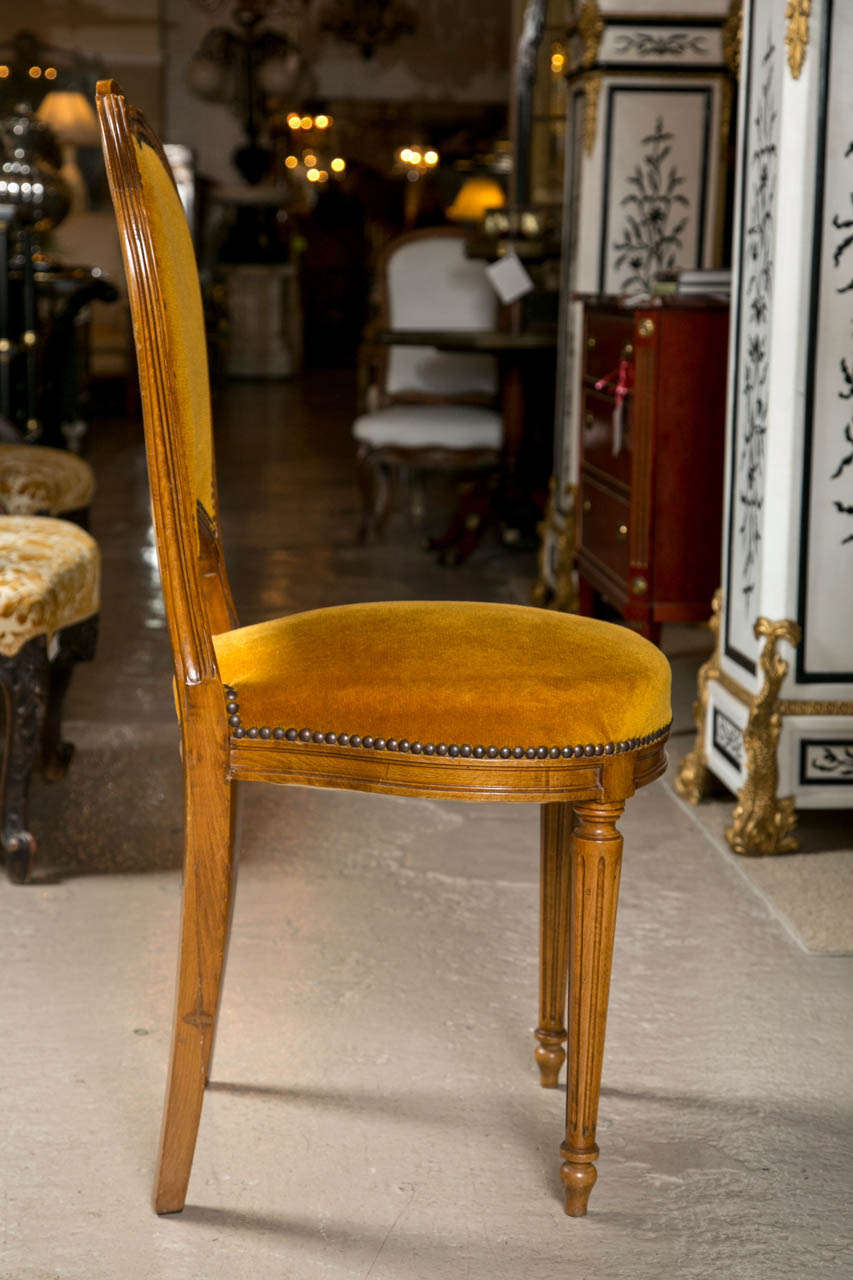 Mid-20th Century Set of Two Jansen Louis XVI Style Dining Chairs