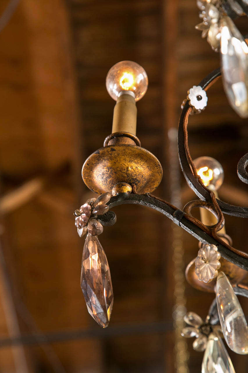 antique iron chandeliers