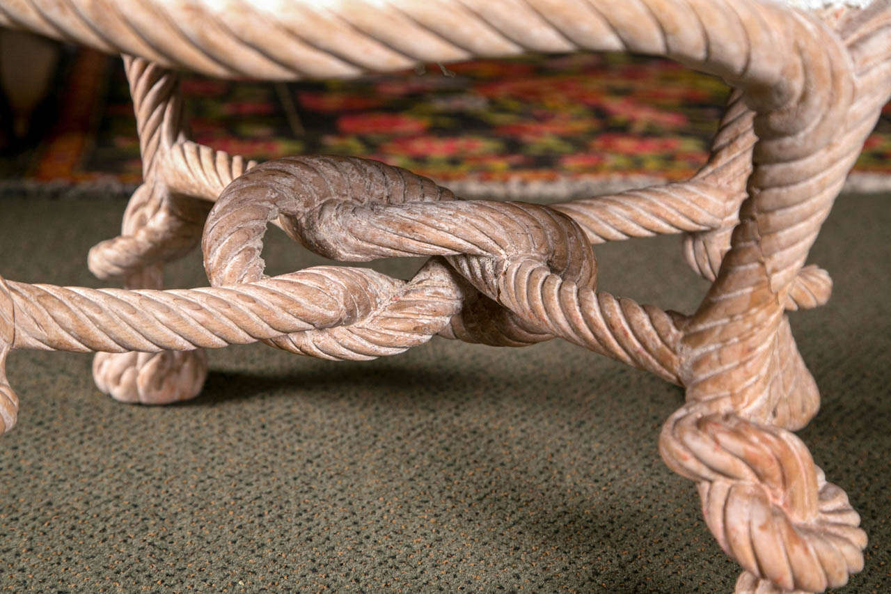 Rope Twist Stool In Good Condition In Stamford, CT