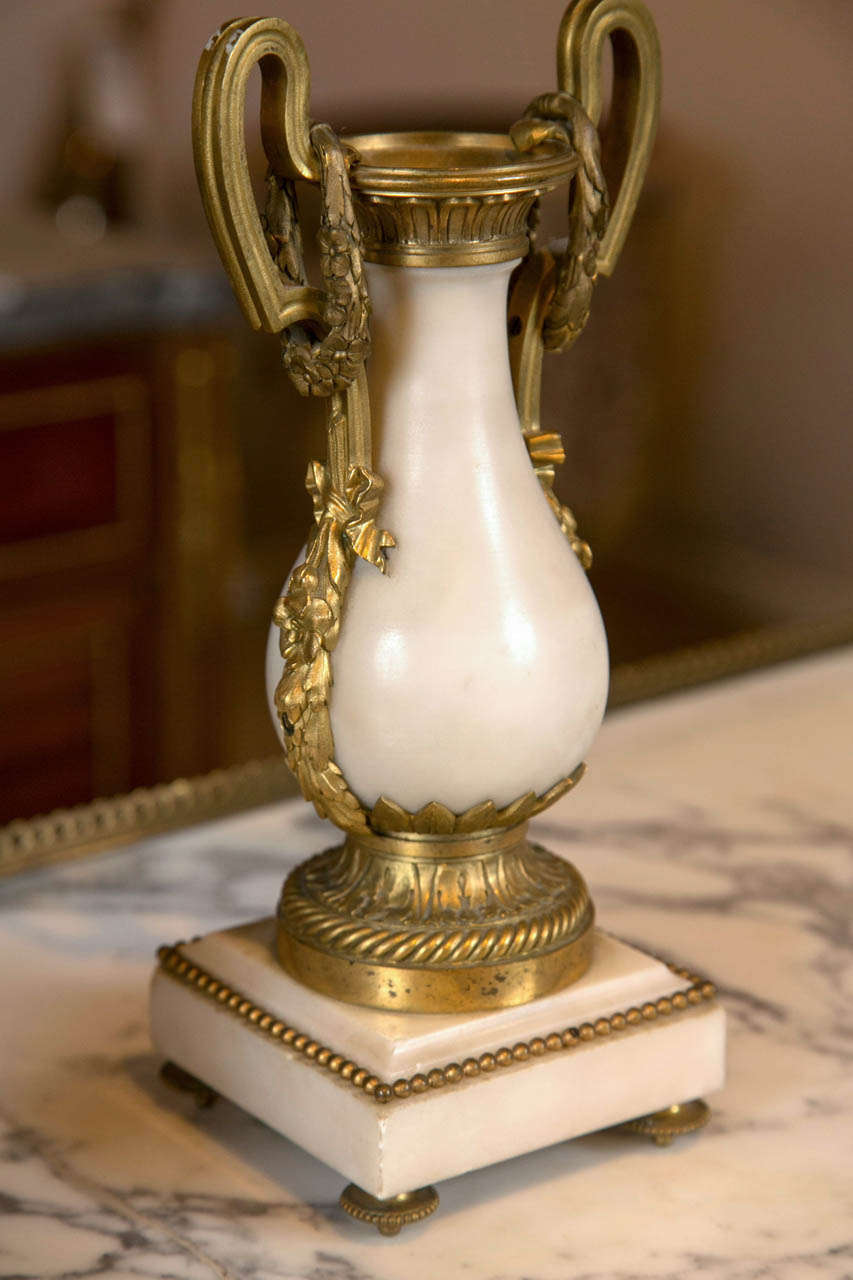 Louis XVI French Marble and Ormolu Urns