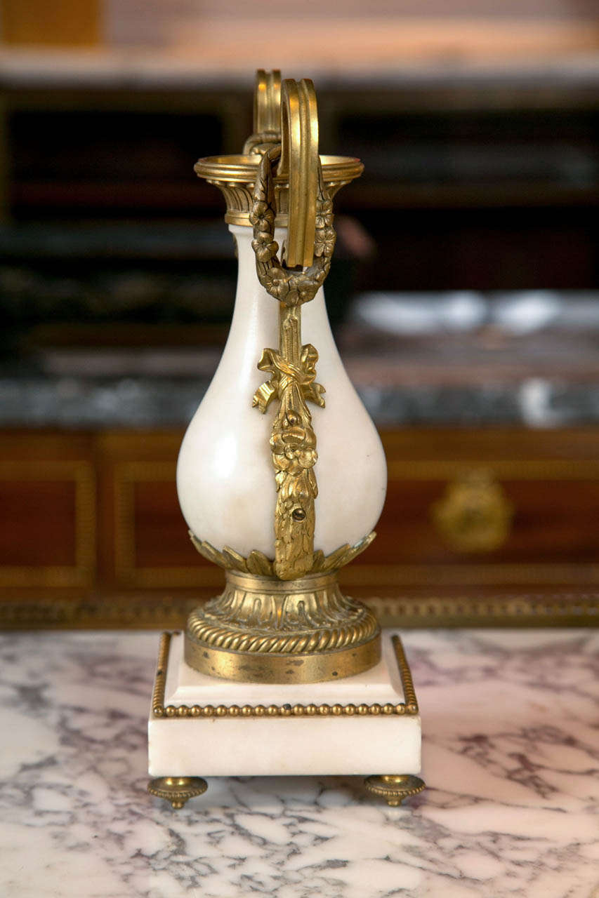 19th Century French Marble and Ormolu Urns
