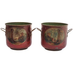 Pair of 19th Century Tole Wine Coolers