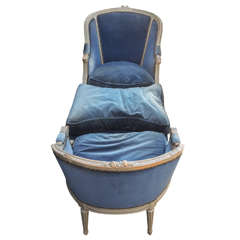 French Louis XVI Style Painted Duchesse Brisee