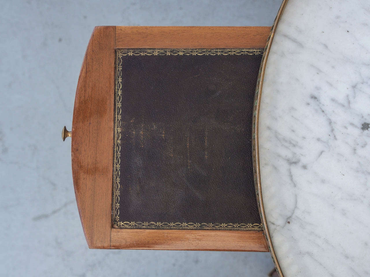 Wood French Early 19th c. Marquetry Bouillotte Table