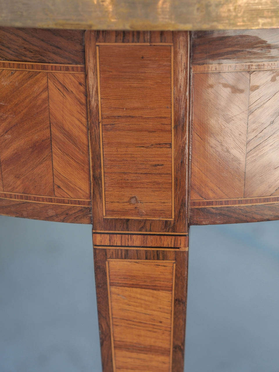 French Early 19th c. Marquetry Bouillotte Table 3