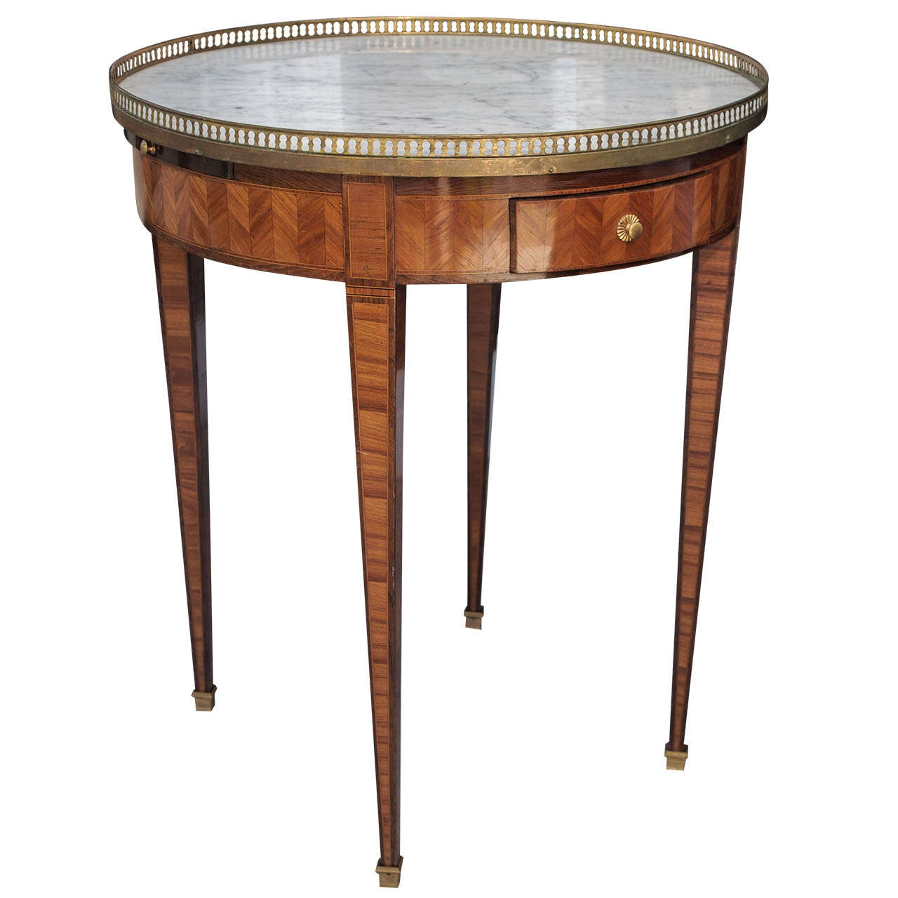 French Early 19th c. Marquetry Bouillotte Table