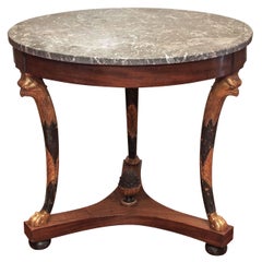 French Empire Gueridon with marble top