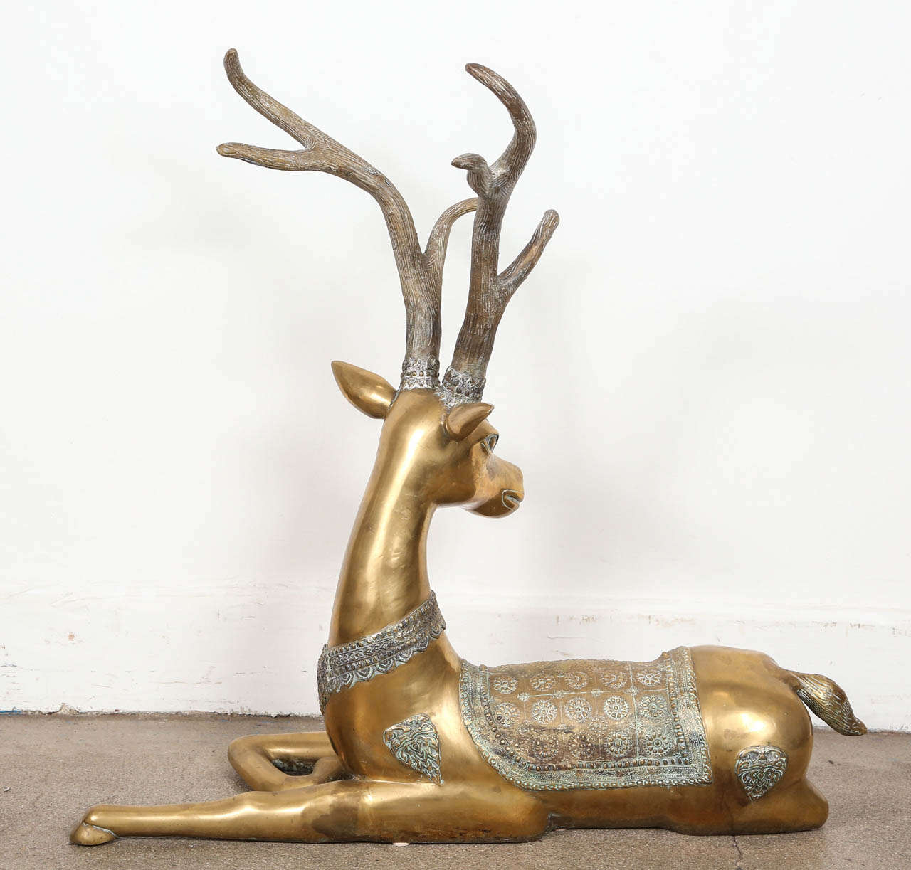 Moroccan North African Antelope, Hand-crafted Brass