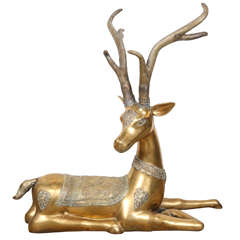 North African Antelope, Hand-crafted Brass