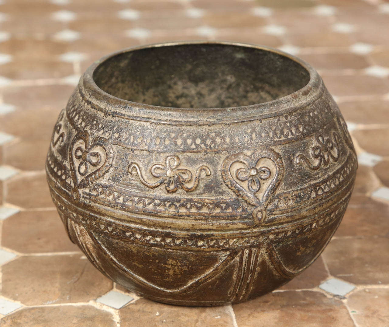 antique indian brass bowl