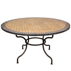 Vintage Outdoor Mosaic Tile Table