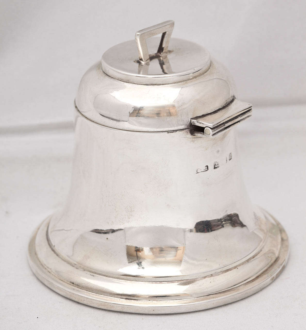 Edwardian Sterling Silver Bell Form Inkwell 1