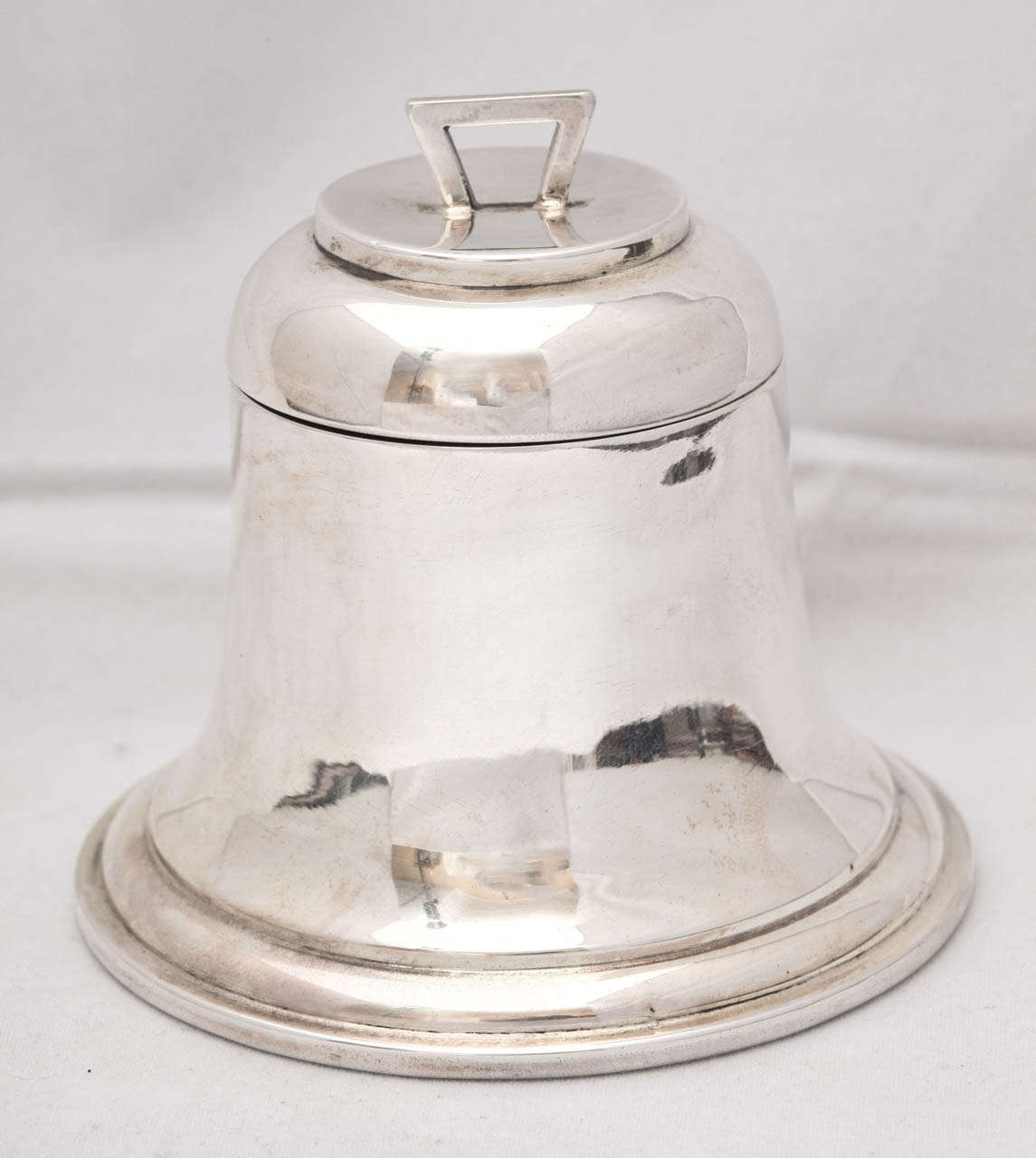 Edwardian Sterling Silver Bell Form Inkwell 2