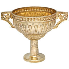 Art Deco Egyptian Revival Sterling Silver-Gilt Pedestal Based Centerpiece 3