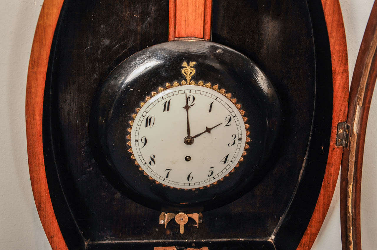 Austrian Very Unusual Osculating Vienna Animated Wall Regulator, circa 1830 For Sale