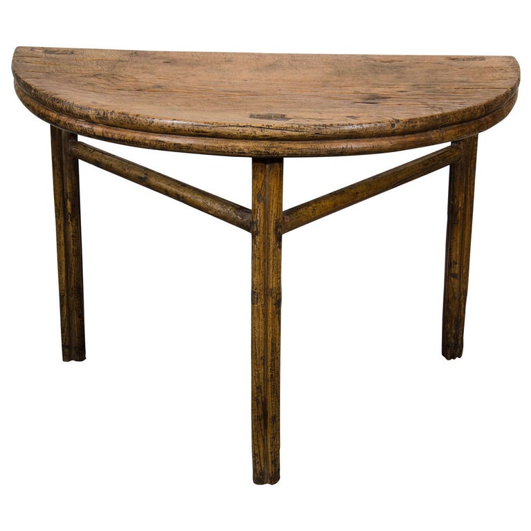 Antique Half Moon Table For At 1stdibs, Vintage Half Round Table