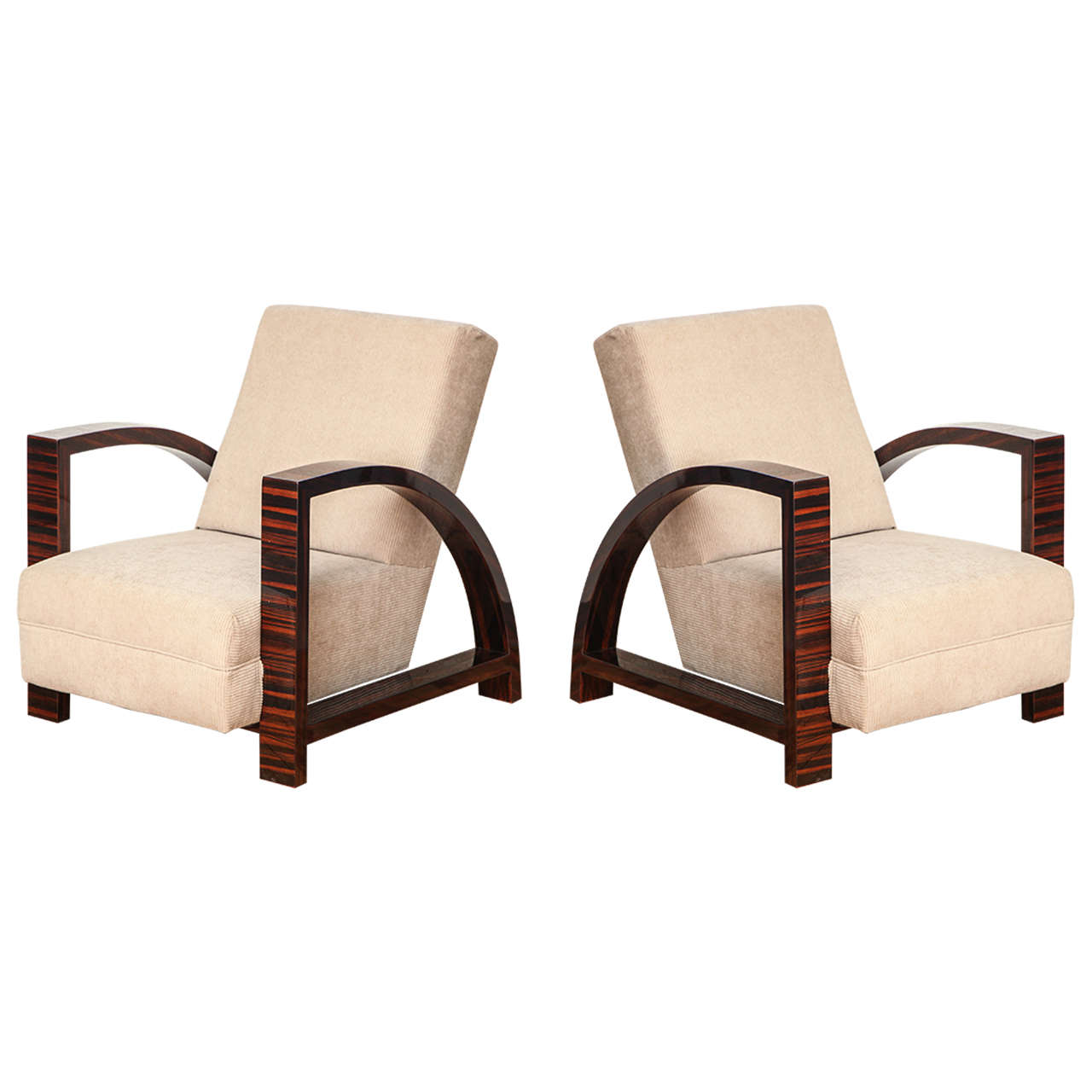 Pair of Chic Art Deco Armchairs