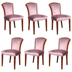 Suite of Six Art Deco Dining Chairs