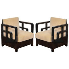Pair of French Art Deco Asiatic Armchairs