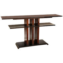 Art Deco Double Shelf Console Table