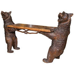 Black Forest Black Bear Bench