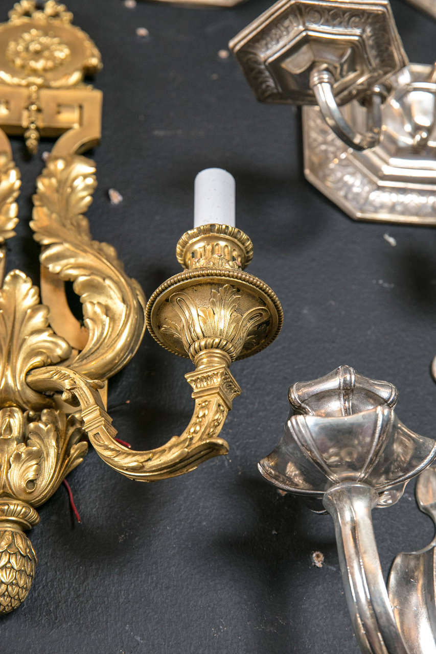 Caldwell Neoclassical Style Gilt Bronze Sconces, circa 1900s For Sale 1