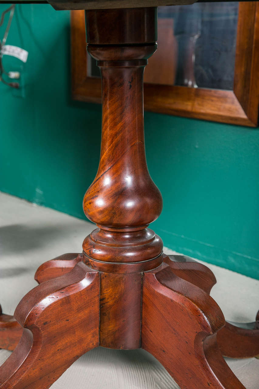 Pair of Solid Mahogany Men's Club Tables For Sale at 1stdibs