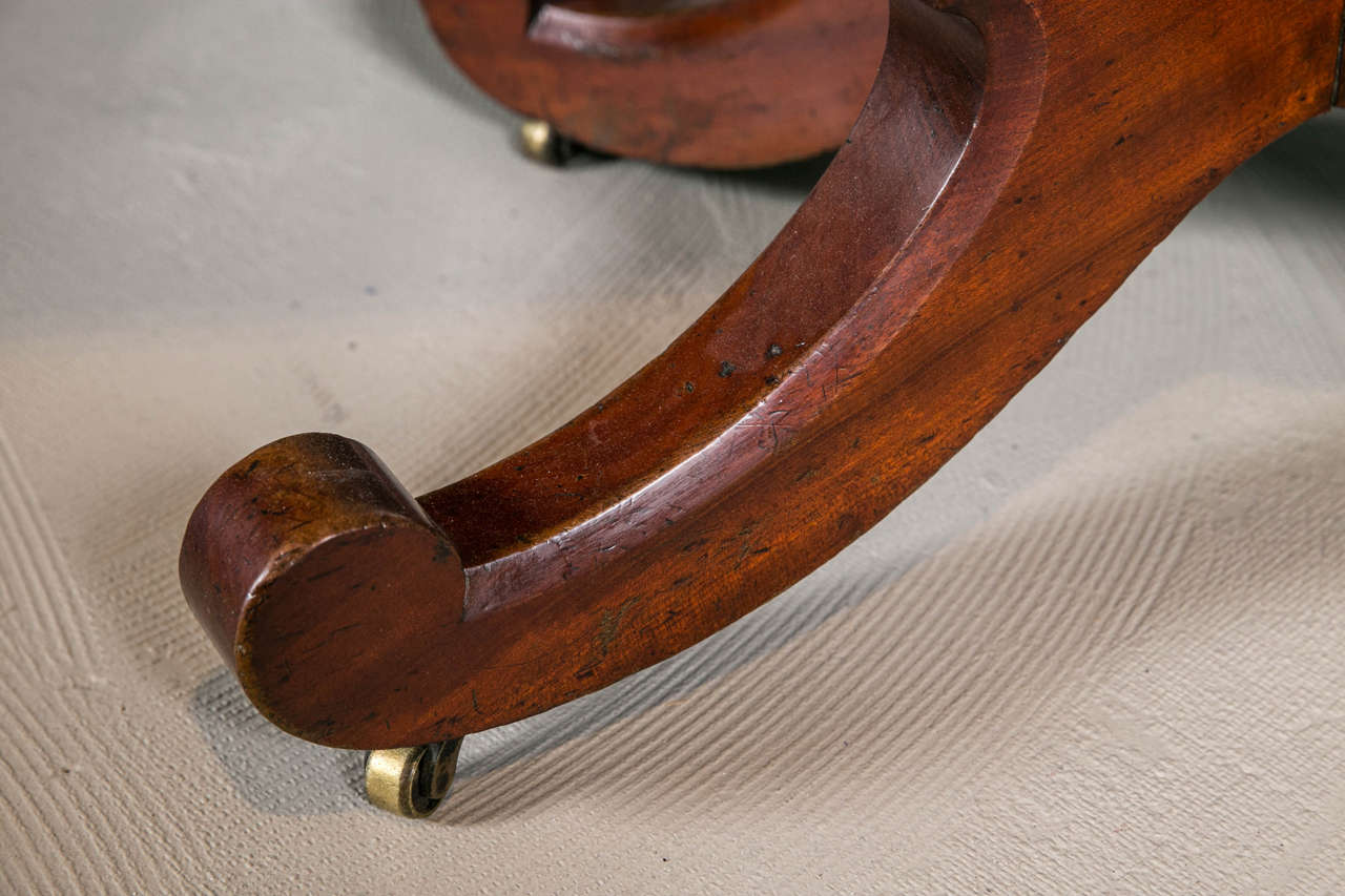 Pair of Solid Mahogany Men's Club Tables For Sale at 1stdibs