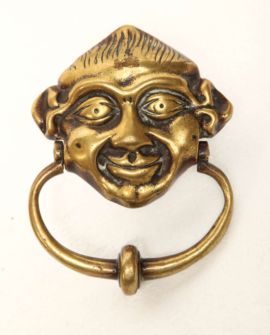 18th Century Irish, Bronze Mask Door Knocker
