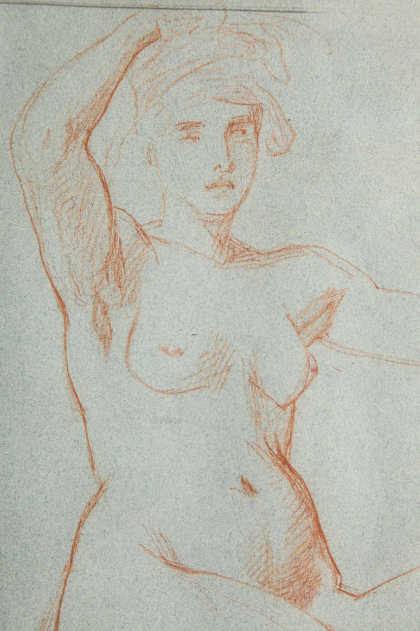 19th Century Drawing of a Female Nude by Alfred Elmore RA In Excellent Condition In New York, NY