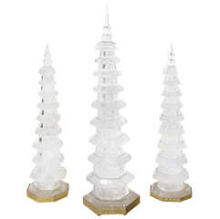 Trio of Crystal Pagodas