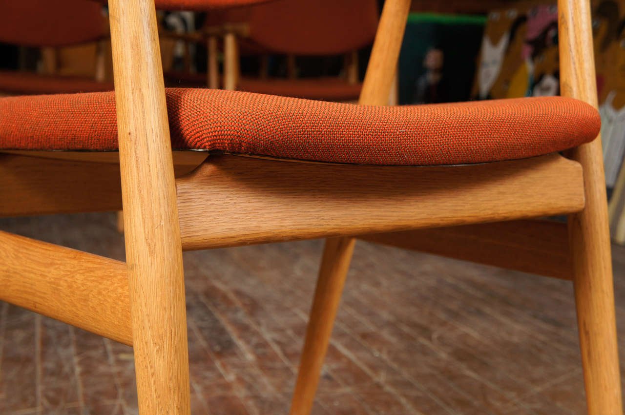 Six Danish Modern Dining Chairs by Erik Kirkegaard  6