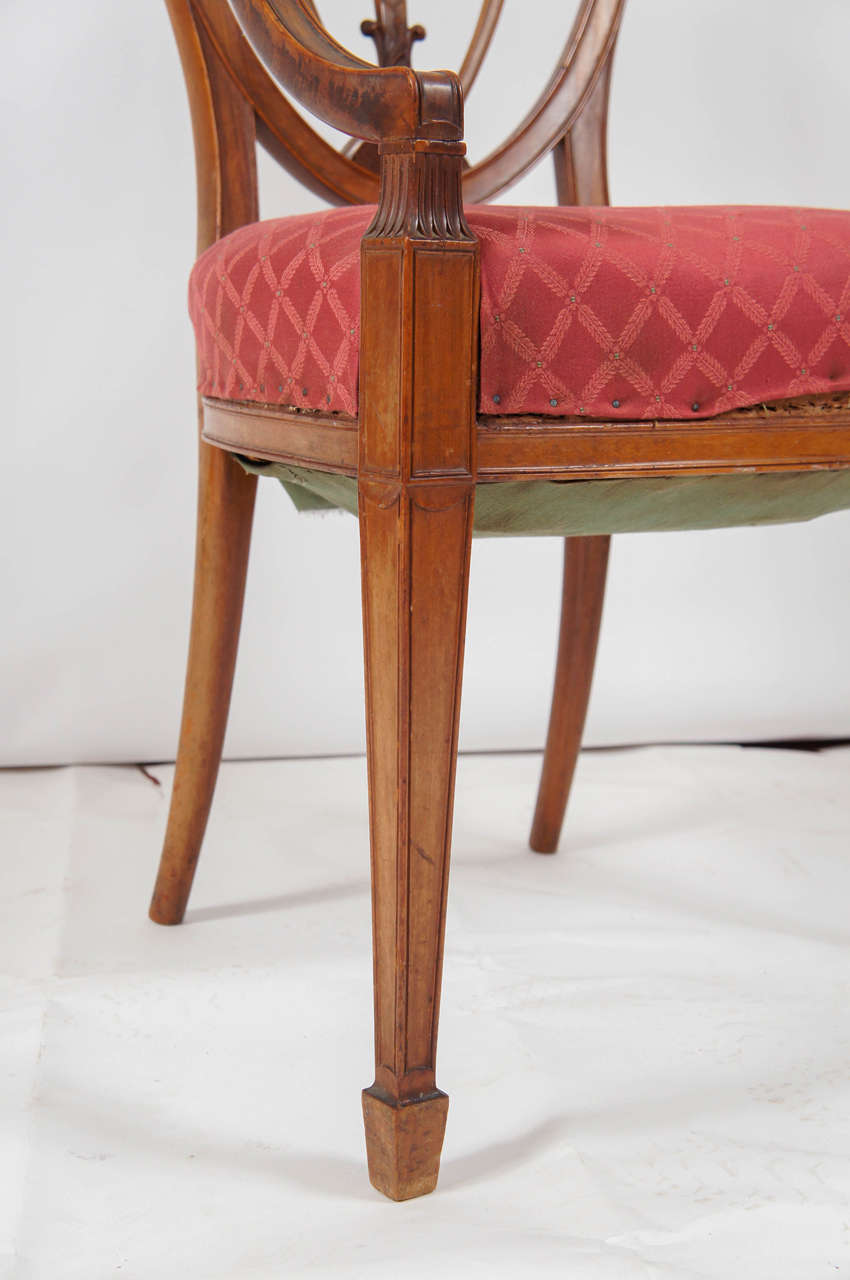 19th Century Hepplewhite Style Arm Chair